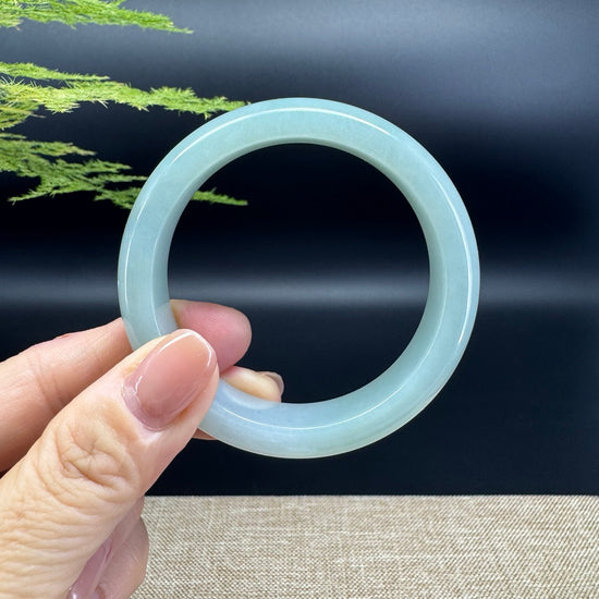 Genuine Burmese Green Jade Jadeite Bangle Bracelet ( 53.7mm )