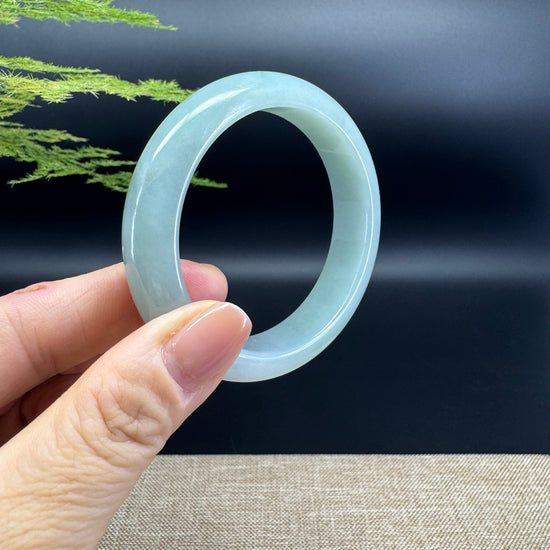 Genuine Burmese Green Jade Jadeite Bangle Bracelet ( 53.7mm )