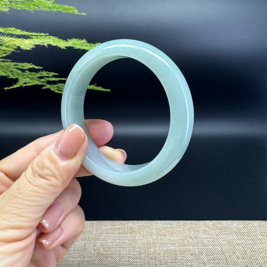 Genuine Burmese Green Jade Jadeite Bangle Bracelet ( 53.7mm )