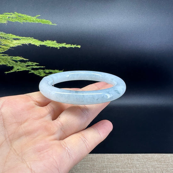 Genuine Burmese Icy Jade Jadeite Bangle Bracelet ( 53.9mm )