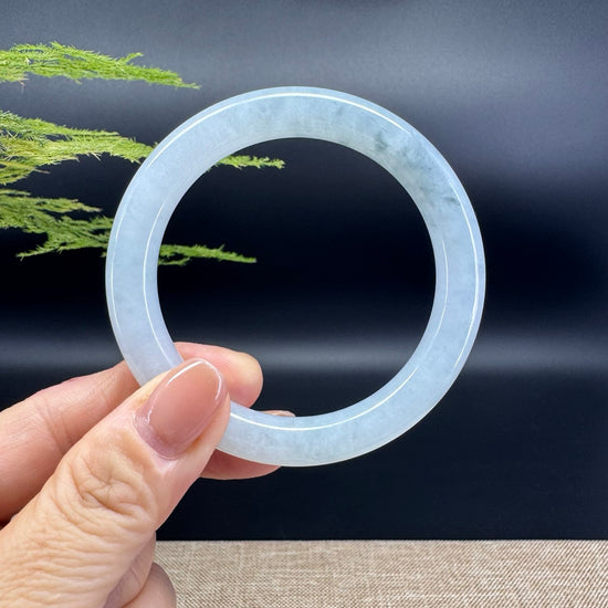 Genuine Burmese Icy Jade Jadeite Bangle Bracelet ( 53.9mm )