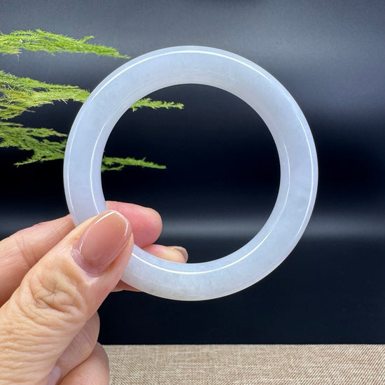 Genuine Burmese Icy Lavender Jade Jadeite Bangle Bracelet (53.3mm)