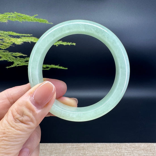 Genuine Burmese Green Jade Jadeite Bangle Bracelet (53.3mm)