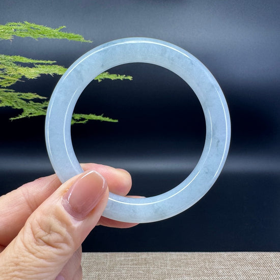 Genuine Burmese Icy Lavender Jade Jadeite Bangle Bracelet (53.9mm)