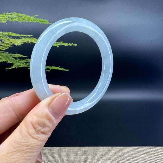 Genuine Burmese Icy Lavender Jade Jadeite Bangle Bracelet (53.9mm)