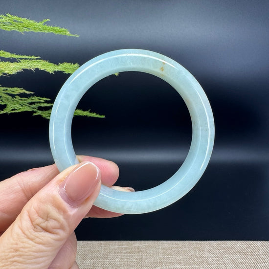 Genuine Burmese Apple Green Jade Jadeite Bangle Bracelet ( 53mm )