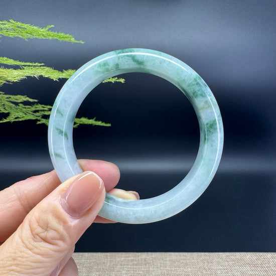 Genuine Burmese Green Jade Jadeite Bangle Bracelet ( 53.7mm )