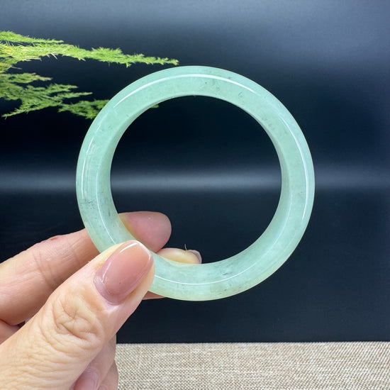 Genuine Burmese Green Jade Jadeite Bangle Bracelet (54.5mm)
