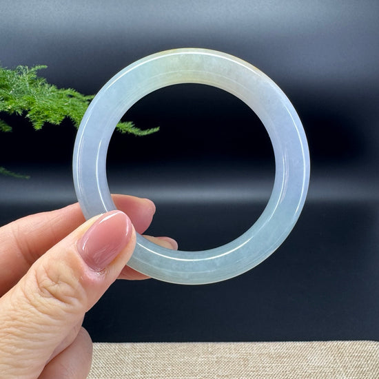 Genuine Burmese Icy Yellow Jade Jadeite Bangle Bracelet (52.5mm)