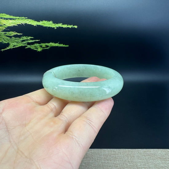 Genuine Burmese Green Jade Jadeite Bangle Bracelet (54.5mm)