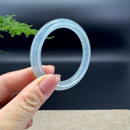 Genuine Burmese Icy Jade Jadeite Bangle Bracelet (52.1mm)