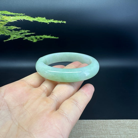 Genuine Burmese Green Jade Jadeite Bangle Bracelet ( 53.3mm )