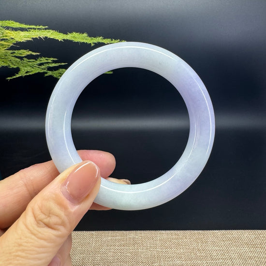 Genuine Burmese Lavender Jade Jadeite Bangle Bracelet ( 53.9mm )
