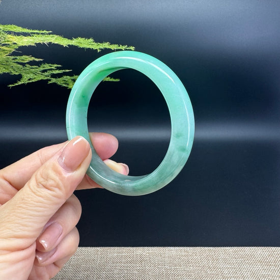 Genuine Burmese Green Jade Jadeite Bangle Bracelet (53.6mm)