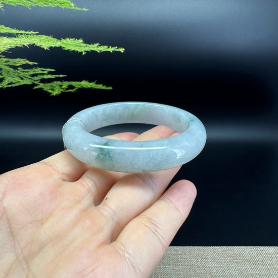 Genuine Burmese Blue Green Jade Jadeite Bangle Bracelet ( 54.6mm )