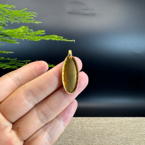 RealJade® "Lucky Polygon Three-Dimensional Jade" Natural Green Jade Diamonds Classic Pendant Necklace