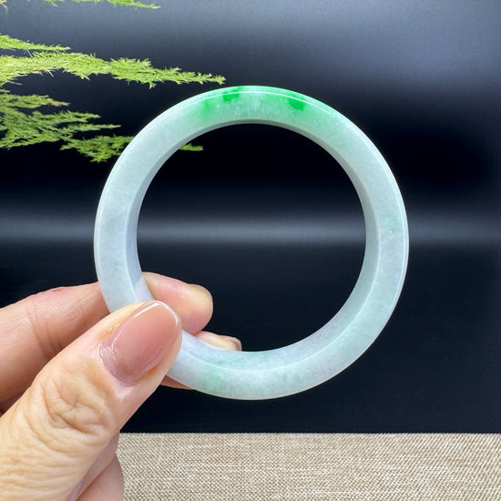 Genuine Burmese Green Jade Jadeite Bangle Bracelet ( 54.8mm )