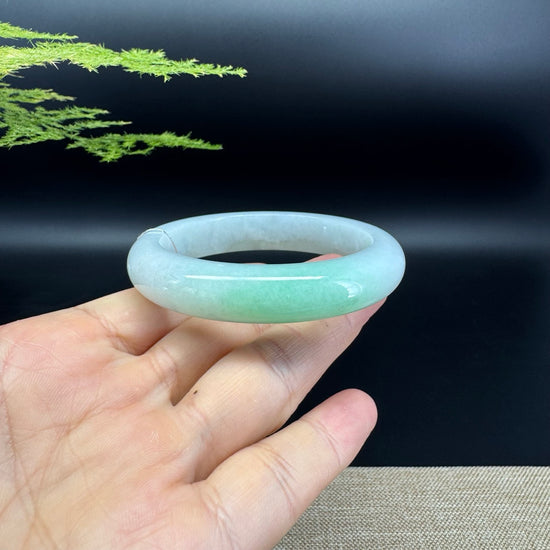 Genuine Burmese Green Jade Jadeite Bangle Bracelet (54.9mm)