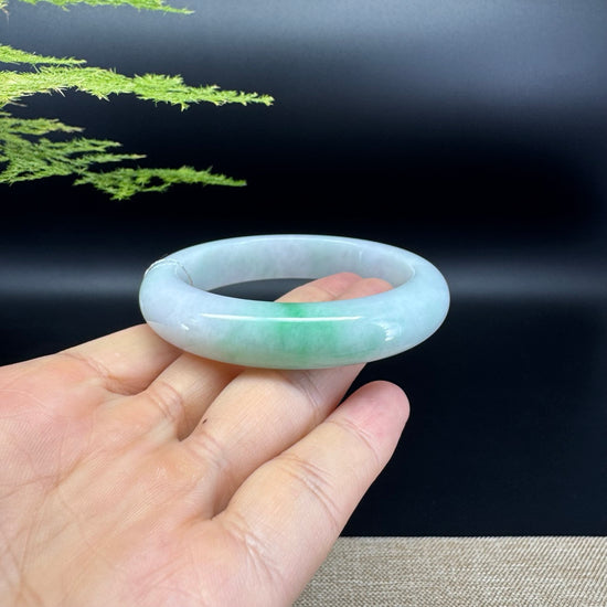 Genuine Burmese Green Jade Jadeite Bangle Bracelet ( 54.6mm )