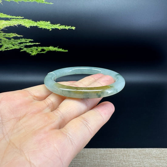 Genuine Burmese Yellow Green Jade Jadeite Bangle Bracelet ( 54mm )