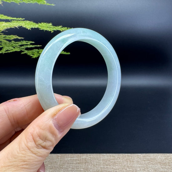 Genuine Burmese Green Jade Jadeite Bangle Bracelet ( 54.7mm )