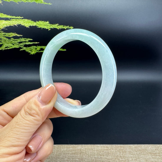 Genuine Burmese Green Jade Jadeite Bangle Bracelet ( 54.7mm )