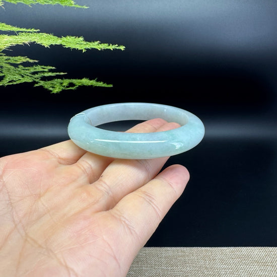 Genuine Burmese Green Jade Jadeite Bangle Bracelet ( 54.7mm )