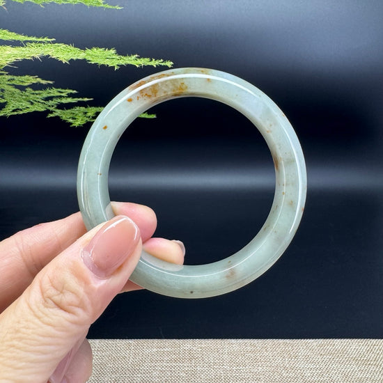 Genuine Burmese Yellow Green Jade Jadeite Bangle Bracelet ( 54.9mm )