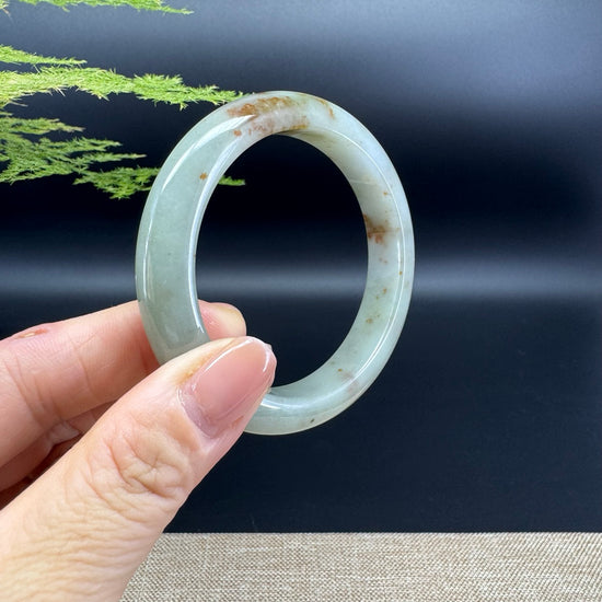 Genuine Burmese Yellow Green Jade Jadeite Bangle Bracelet ( 54.9mm )
