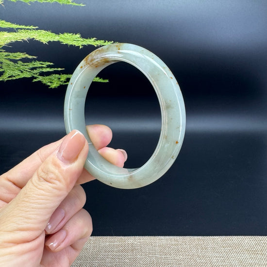 Genuine Burmese Yellow Green Jade Jadeite Bangle Bracelet ( 54.9mm )