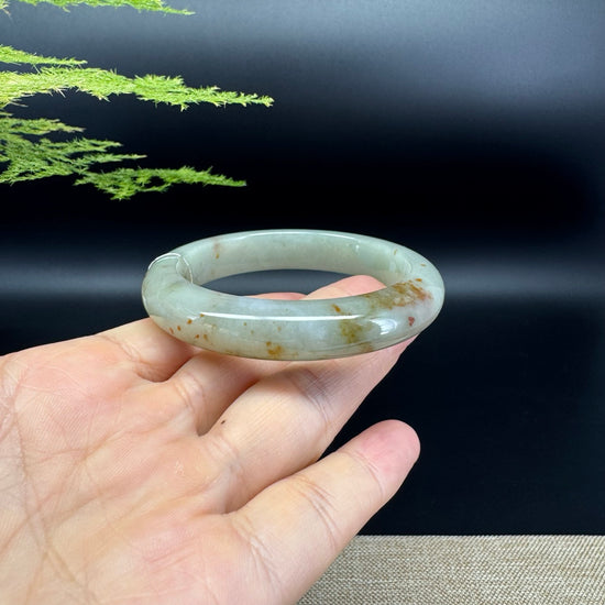 Genuine Burmese Yellow Green Jade Jadeite Bangle Bracelet ( 54.9mm )