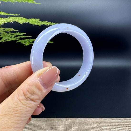 Genuine Burmese Lavender Jade Jadeite Bangle Bracelet ( 54.4*48mm )