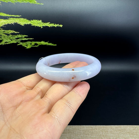 Genuine Burmese Lavender Jade Jadeite Bangle Bracelet ( 54.4*48mm )