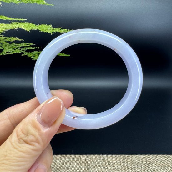 Genuine Burmese Lavender Jade Jadeite Bangle Bracelet ( 54.4*48mm )