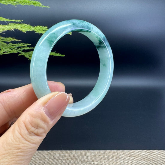 Genuine Burmese Green Jade Jadeite Bangle Bracelet (55.9mm)