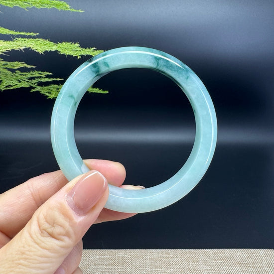 Genuine Burmese Green Jade Jadeite Bangle Bracelet (55.9mm)
