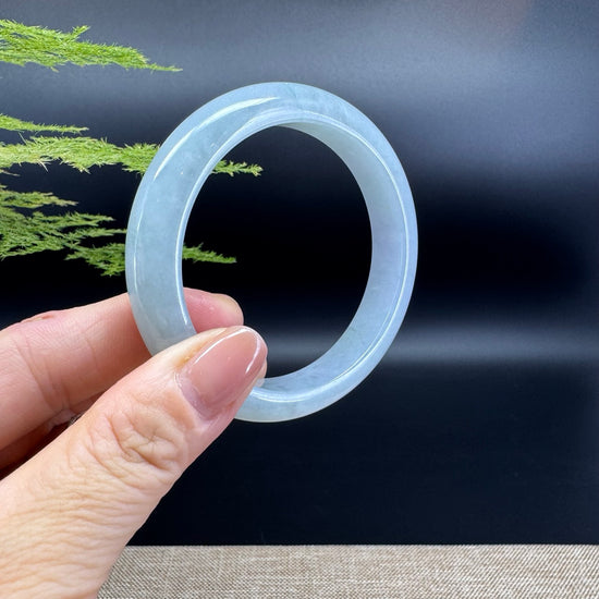 Genuine Burmese Icy Jadeite Jade Bangle Bracelet ( 55.8mm )