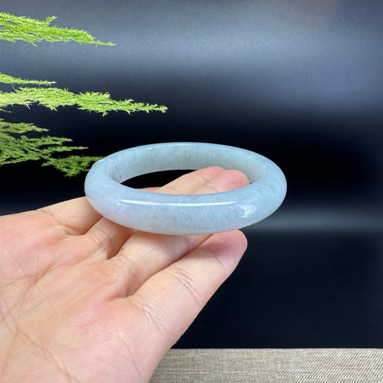 Genuine Burmese Icy Jadeite Jade Bangle Bracelet ( 55.8mm )