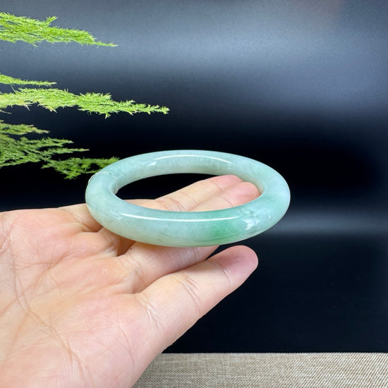 Genuine Burmese Apple Green Jade Jadeite Bangle Bracelet ( 55.9mm )