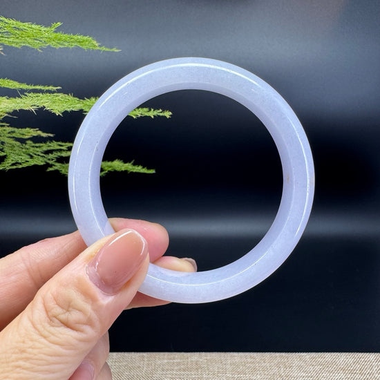 Genuine Burmese Lavender Pink Jade Jadeite Bangle Bracelet ( 55.9mm )