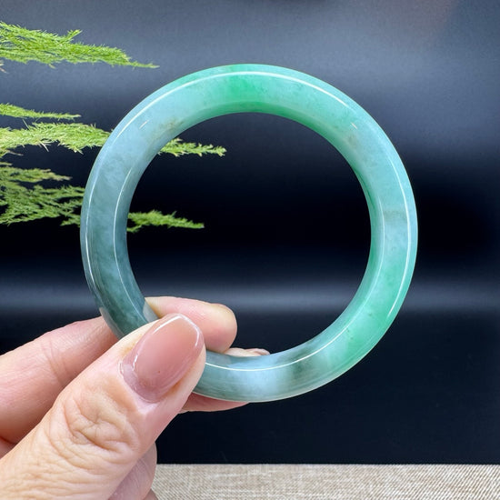 Genuine Burmese  Green Jade Jadeite Bangle Bracelet ( 55.6mm )