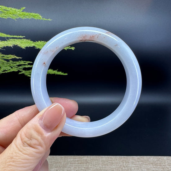 Genuine Burmese  Light Lavender Jade Jadeite Bangle Bracelet ( 55.4mm )