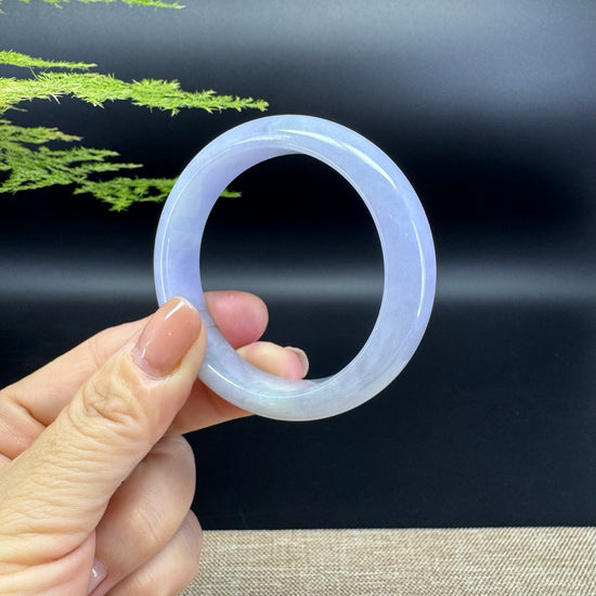 Genuine Burmese Lavender Jade Jadeite Bangle Bracelet ( 54.6*48.8mm)