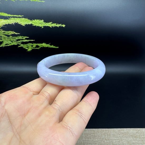 Genuine Burmese Lavender Jade Jadeite Bangle Bracelet ( 54.6*48.8mm)