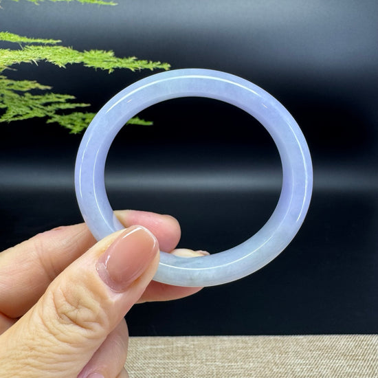 Genuine Burmese Lavender Jade Jadeite Bangle Bracelet ( 54.6*48.8mm)
