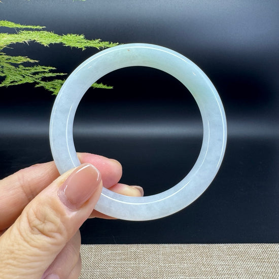 Genuine Burmese Icy Green Jade Jadeite Bangle Bracelet ( 54.6mm )