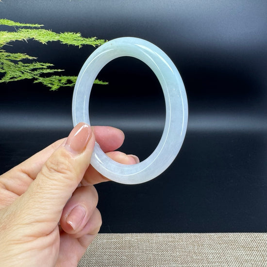 Genuine Burmese Icy Green Jade Jadeite Bangle Bracelet ( 54.6mm )