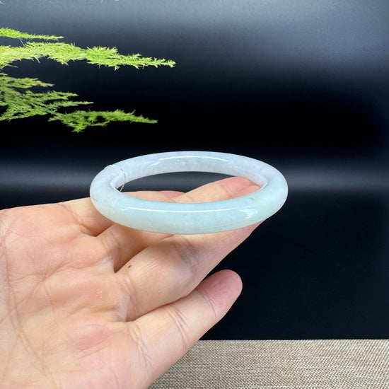 Genuine Burmese Icy Green Jade Jadeite Bangle Bracelet ( 54.6mm )