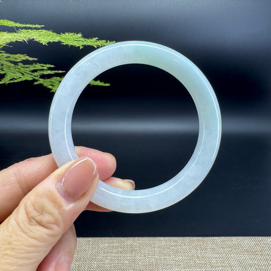 Genuine Burmese Icy Green Jade Jadeite Bangle Bracelet ( 54.6mm )