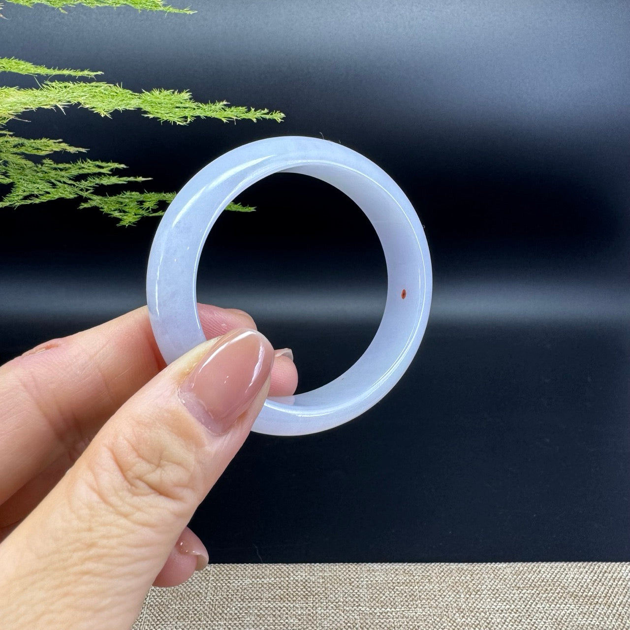 Genuine Burmese Lavender Jade Jadeite Bangle Bracelet ( 54.1mm*47.4 )